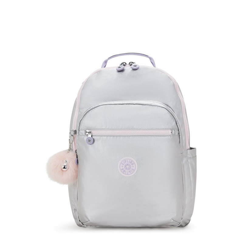 Kipling school bag seoul silver glow met-null