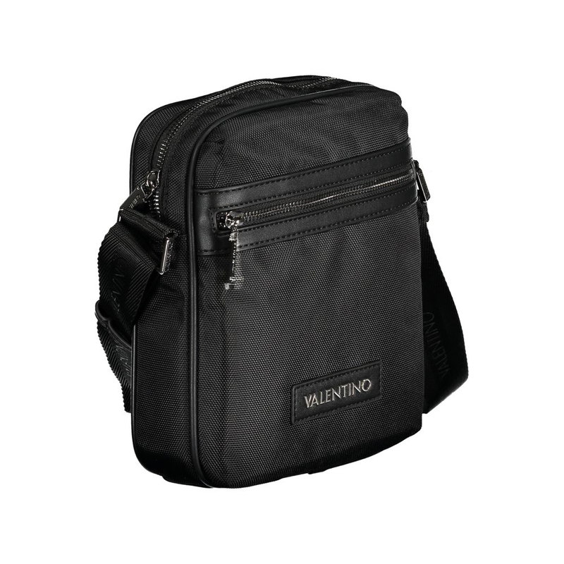 Black fabric men's shoulder bag-null