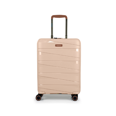Bg berlin - ted cabin size/carry-on (4 wheel) 55cm/20in luggage, 10kg suitcase, cream/camel, Cream/camel, medium