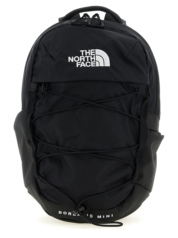 Black nylon backpack-null