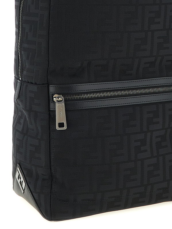 Black polyamide backpack-null