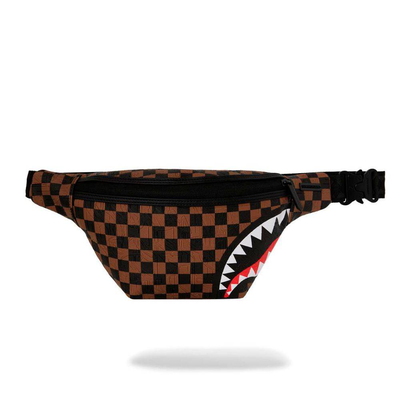 Sprayground big city emboss crossbody savvy, Brown / Black, medium