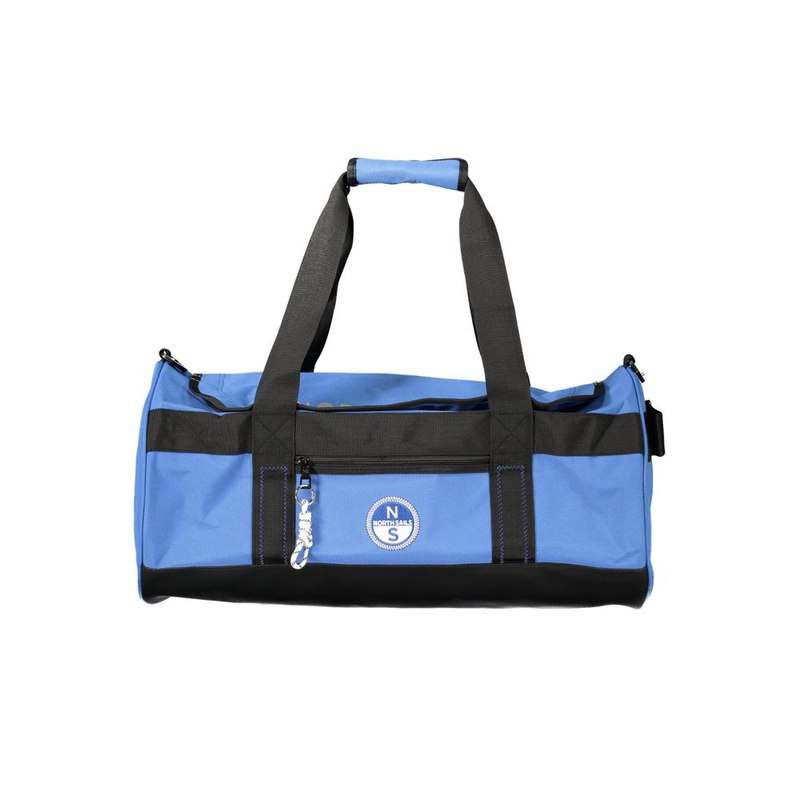 Blue polyester handbag-null