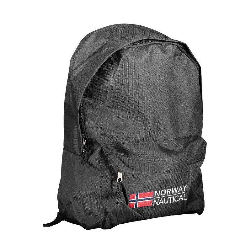 Black polyester men's backpack-null
