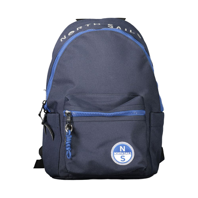 Blue polyester men's backpack-null