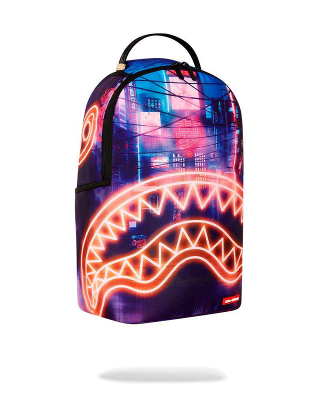 Cyberpunk city backpack-null