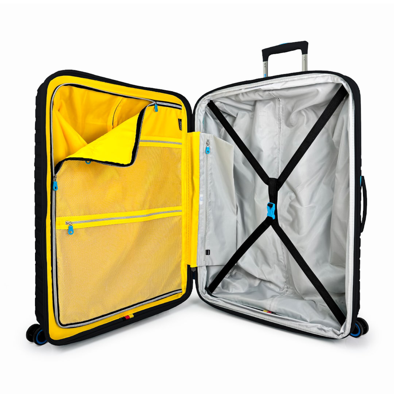 Bg berlin - soda large size (4 wheel), double security zipper, 76cm/28in luggage / suitcase, blue-null