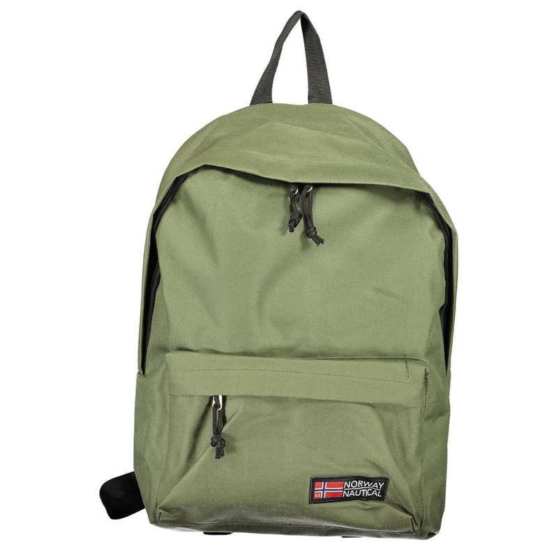 Green polyester men's backpack-null