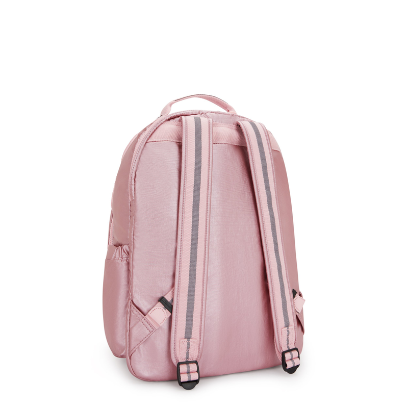 Kipling school bag seoul lap bronze pink metallic-null