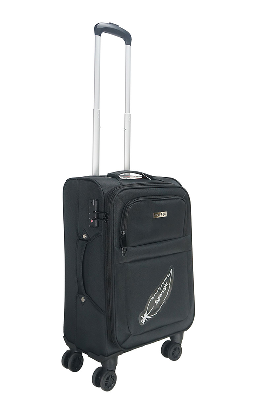Pack&go soft luggage extendable 20 inch black, , medium-null
