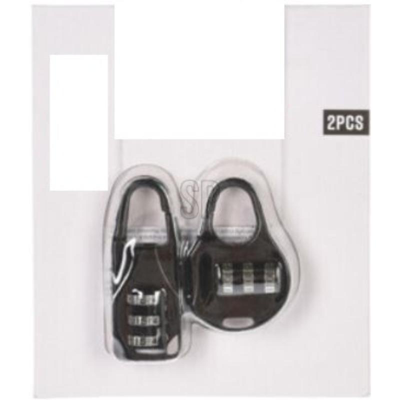 Lock set 2 pcs - black, , medium-null