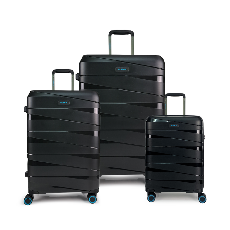 Bg berlin - ted set of 3 luggages (4 wheel) 55cm/20in, 66cm/24in, 76cm/28in suitcases, mint-null