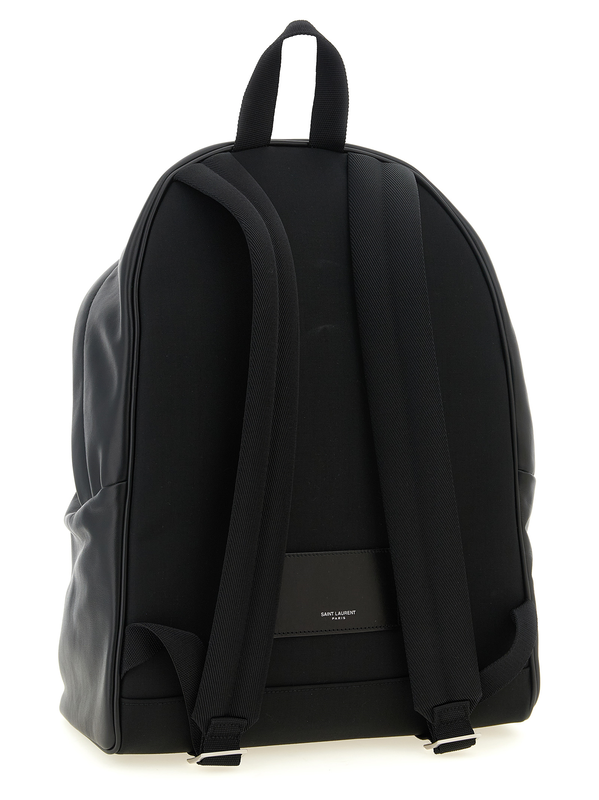 Black calfskin backpack-null