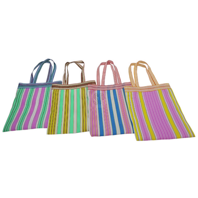 Striped beach tote bag 38x45cm - assorted designs, , medium