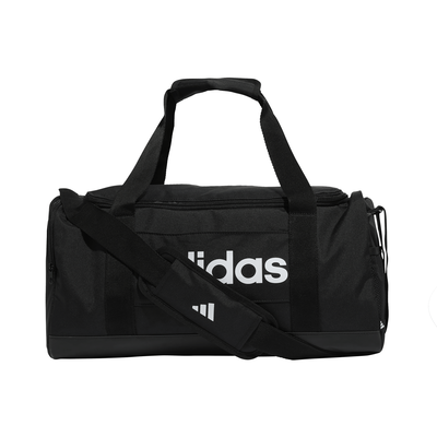 Adidas adults linear duffel bag small, Black/black, medium