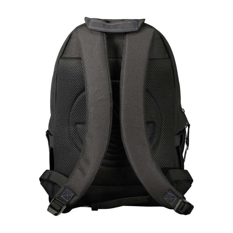 Nero polyester uomo backpack with versatile design-null