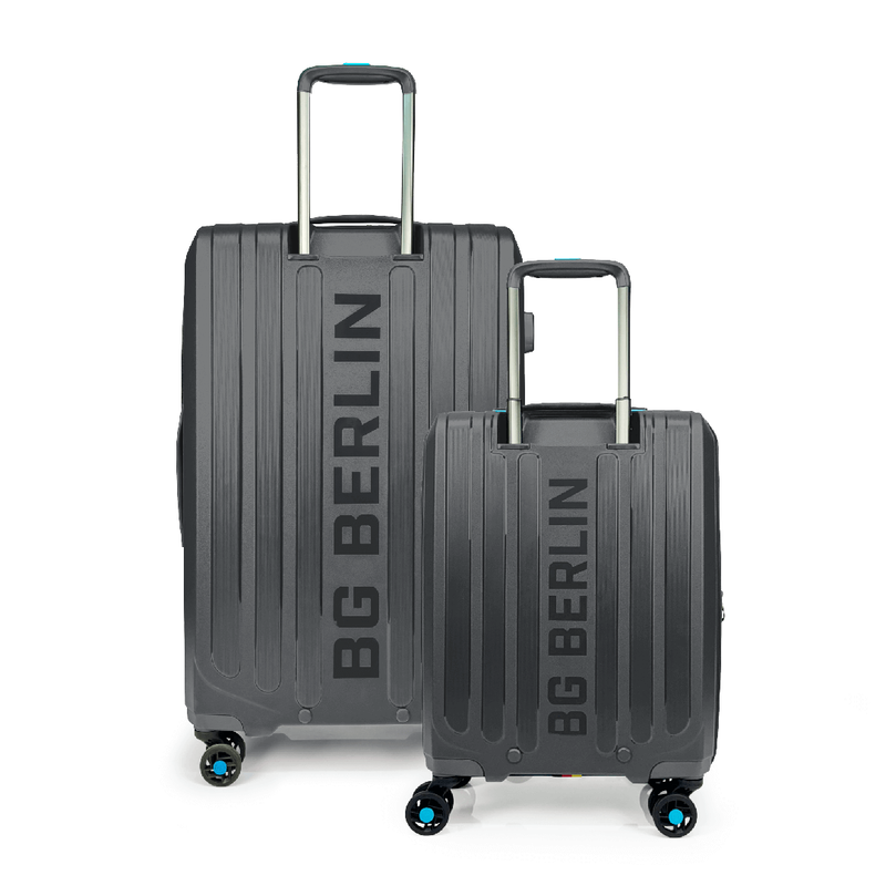 Bg berlin - neo enduro, buy 1 get 1 free promo, set of 2 luggages,titanium-null