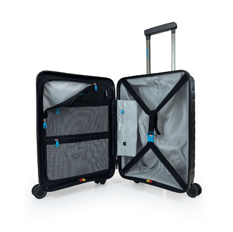 Bg berlin - nobu cabin size (4 wheel), front laptop pocket, 54.5cm/20in luggage / suitcase, black-null