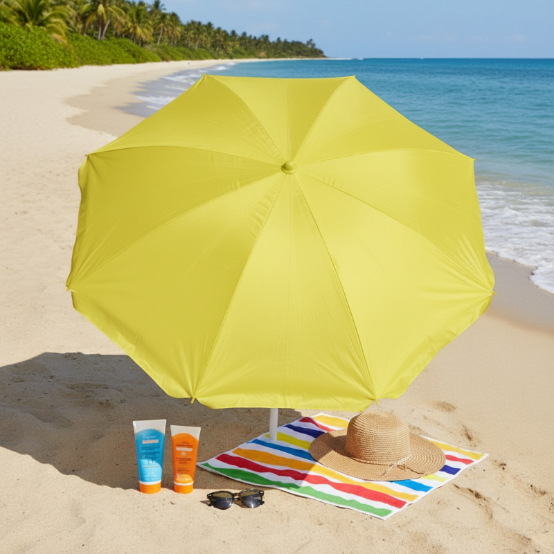 Beach umbrella 200cm - neon, , medium-null