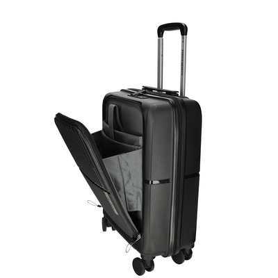 Enrico benetti tokyo cabin luggage with laptop & tablet smart case, Black, medium