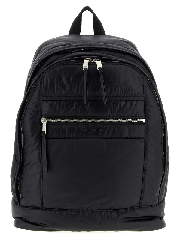 Black calfskin backpack-null