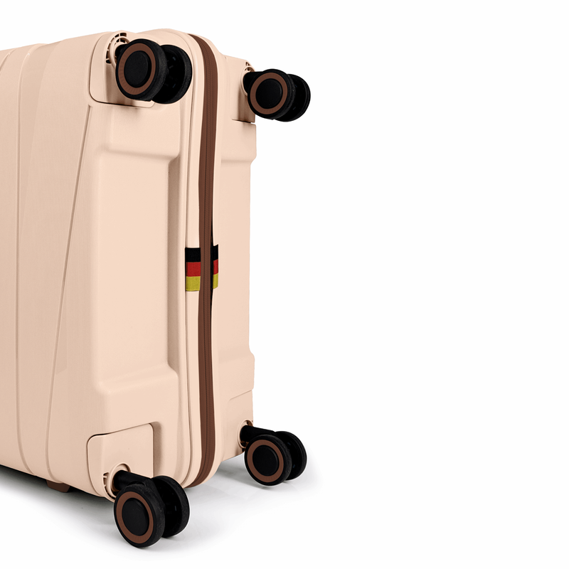 Product image: Bg berlin - ted medium size & bg tumbler gift (4 wheel) 66cm/24in luggage, 15kg suitcase, cream/camel-null