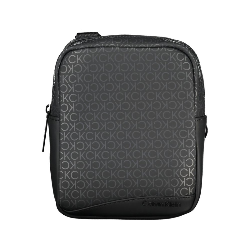Black polyester men shoulder bag-null