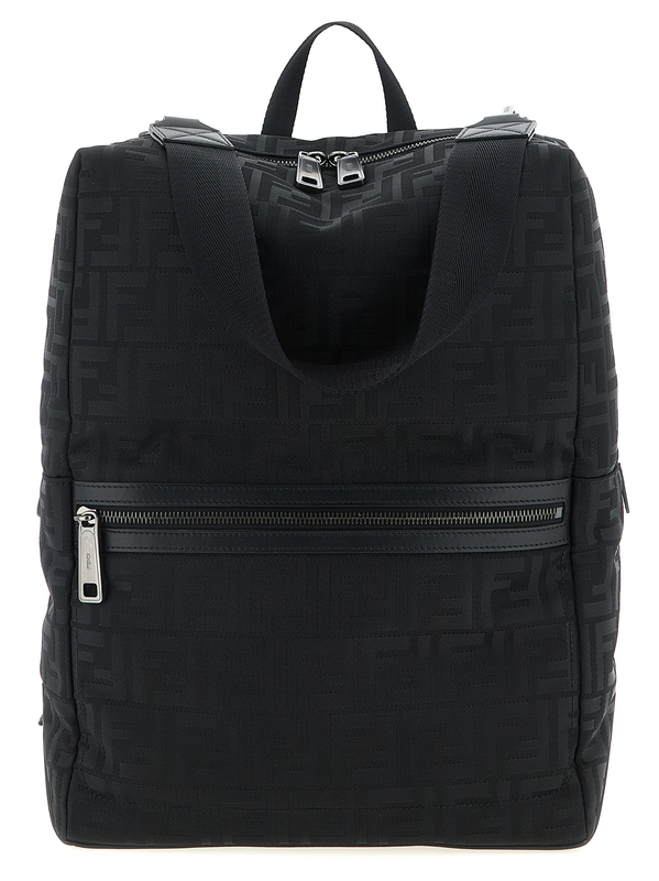 Black polyamide backpack-null