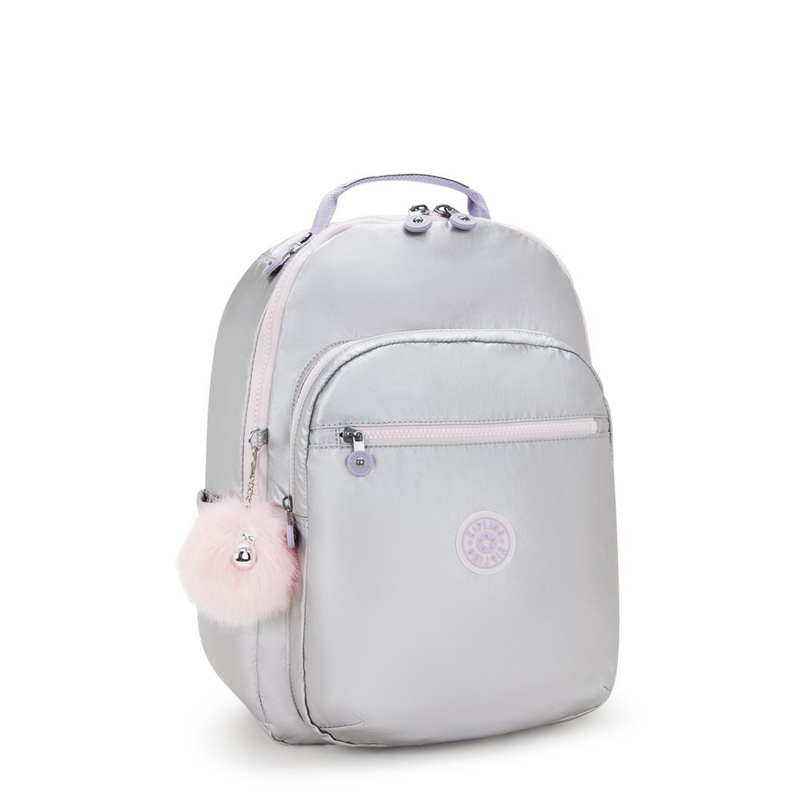 Kipling school bag seoul silver glow met-null