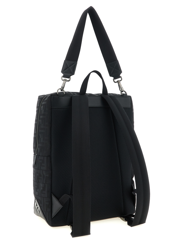 Black polyamide backpack-null