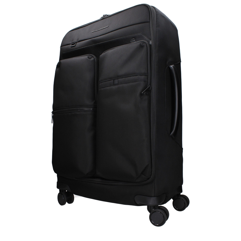 Black fabric luggage and travel-null