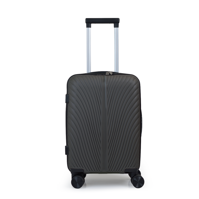 Aerocase - peacock, small cabin size (4 removable wheel) 52cm/18in luggage, 8kg suitcase, black-null