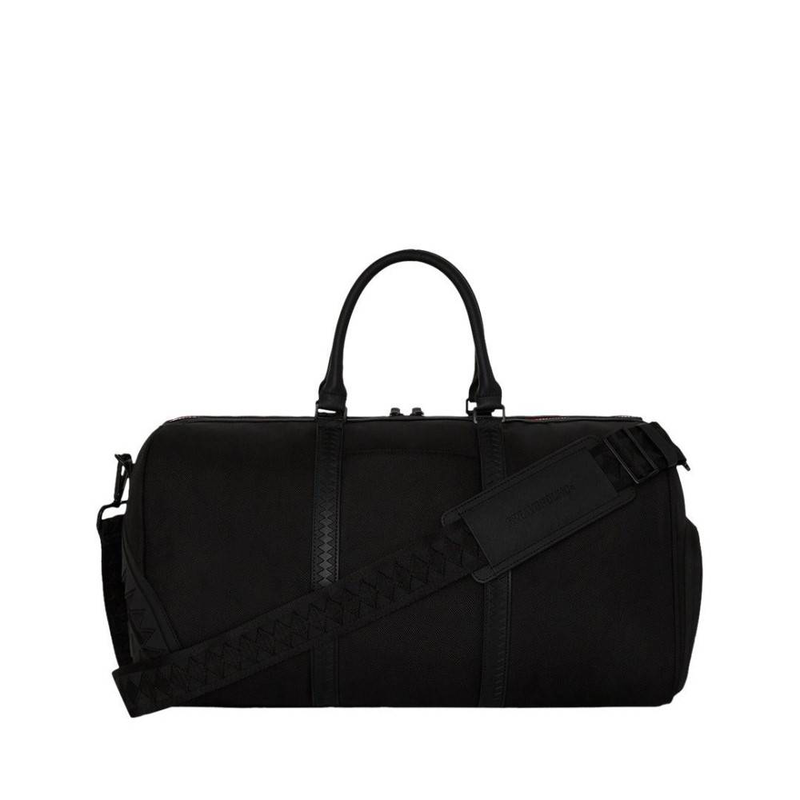 Printed zipper shark duffle-null