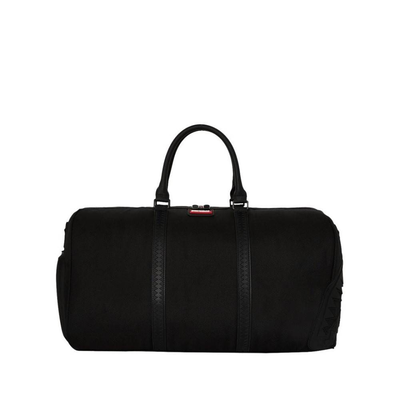 Printed zipper shark duffle, Black, medium