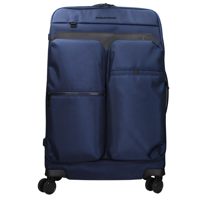 Blue fabric luggage and travel-null