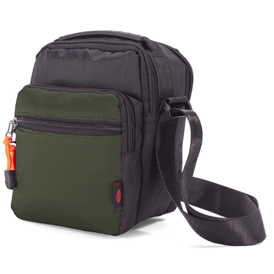 Τσαντάκι ώμου benzi μαύρο/πράσινο bz5767, Green, medium
