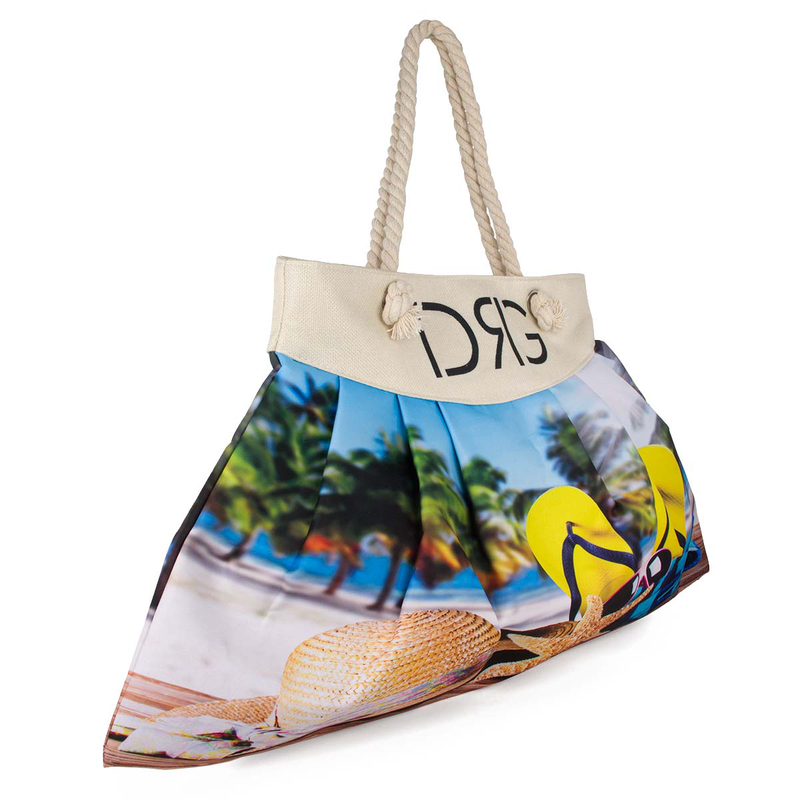 Beach bag in yellow colour, , medium-null