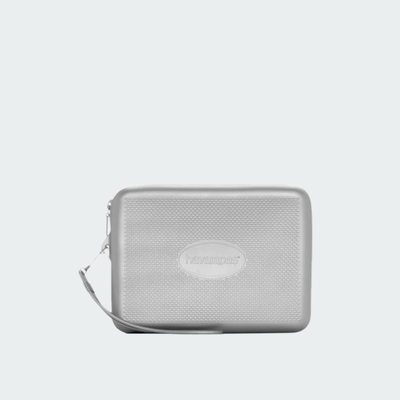 Beach necessaire metallic, Grey, medium
