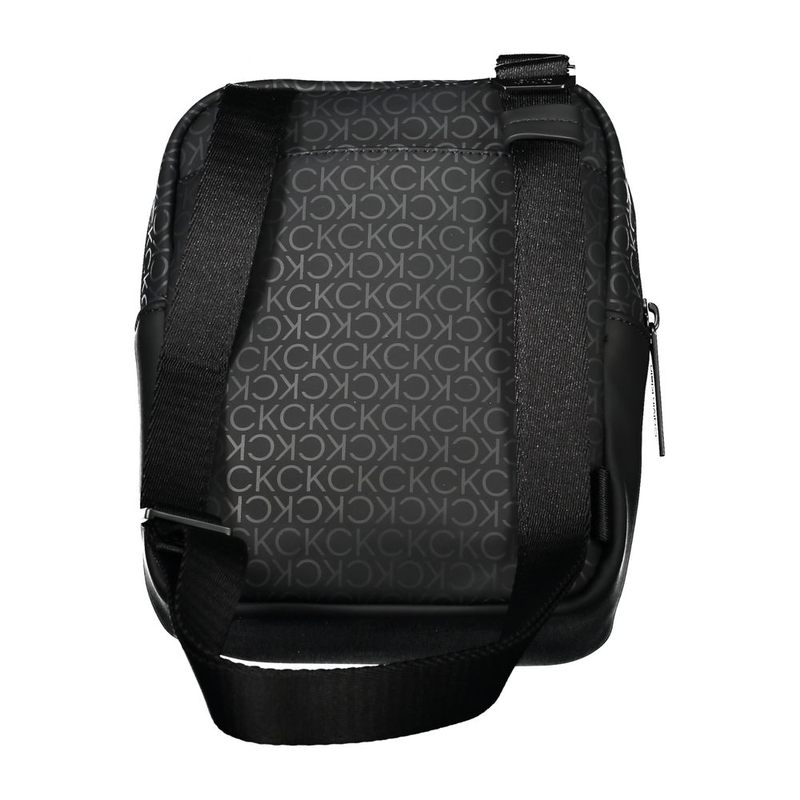 Black polyester men shoulder bag-null