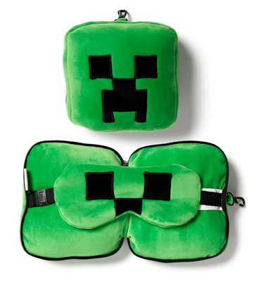 Relaxeazzz minecraft creeper travel pillow eye mask, , medium