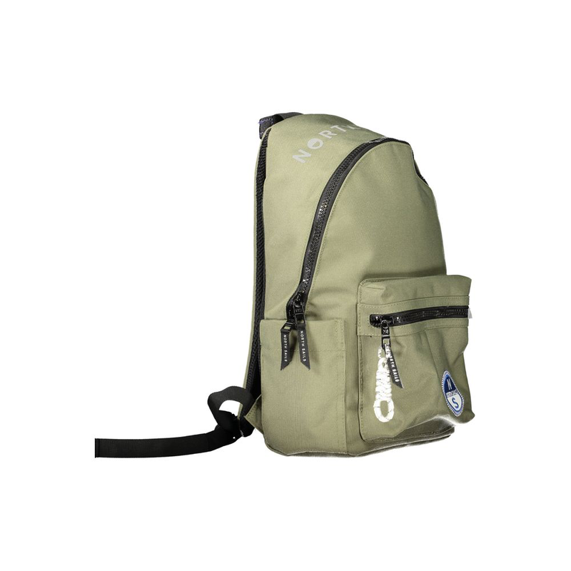 Green polyester backpack-null