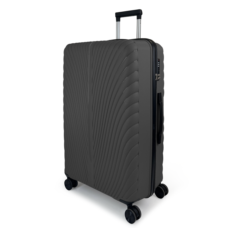 Aerocase - peacock, large size (4 wheel) 77cm/28in luggage, 20-23kg suitcase, black-null