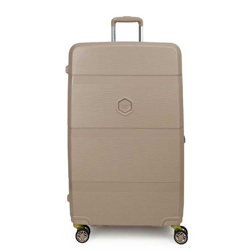 Bg berlin - zip&sup2; xlarge size (4 wheel), double security zipper, 80cm/30in luggage / suitcase, beige-null