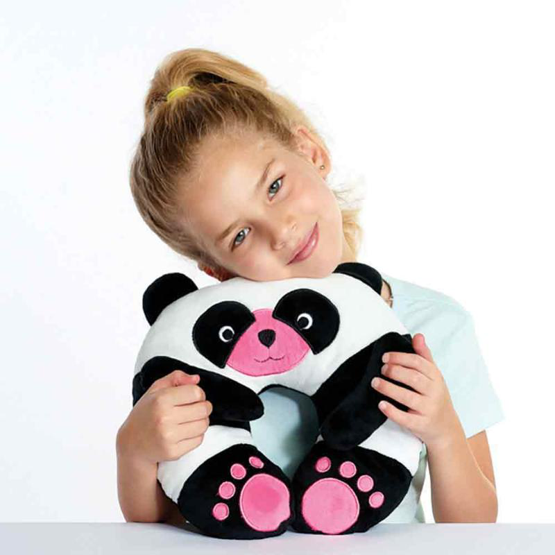 Travel blue  neck pillow panda, , medium-null