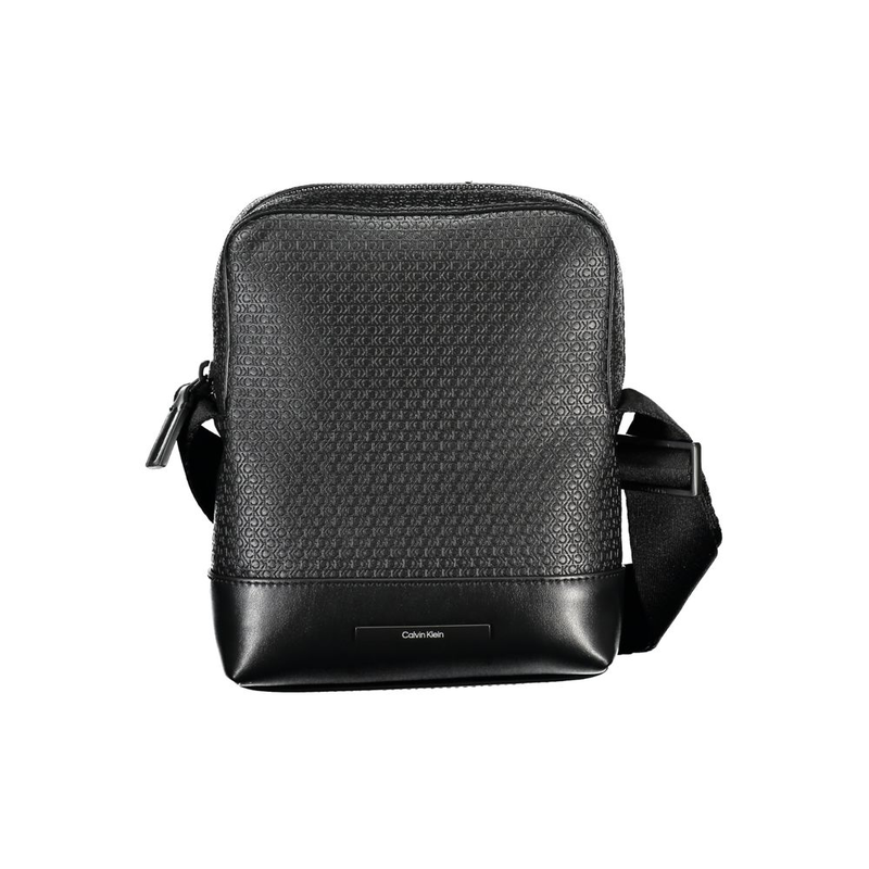 Elegant black shoulder bag with contrasting accents-null