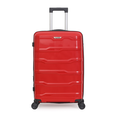 Βαλίτσα μεσαία με προέκταση amber κόκκινο am1014, Red, medium