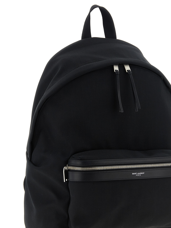 Black polyamide backpack-null
