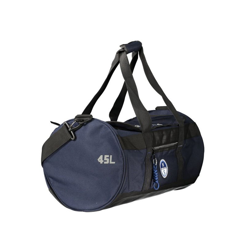 Blue polyester handbag-null