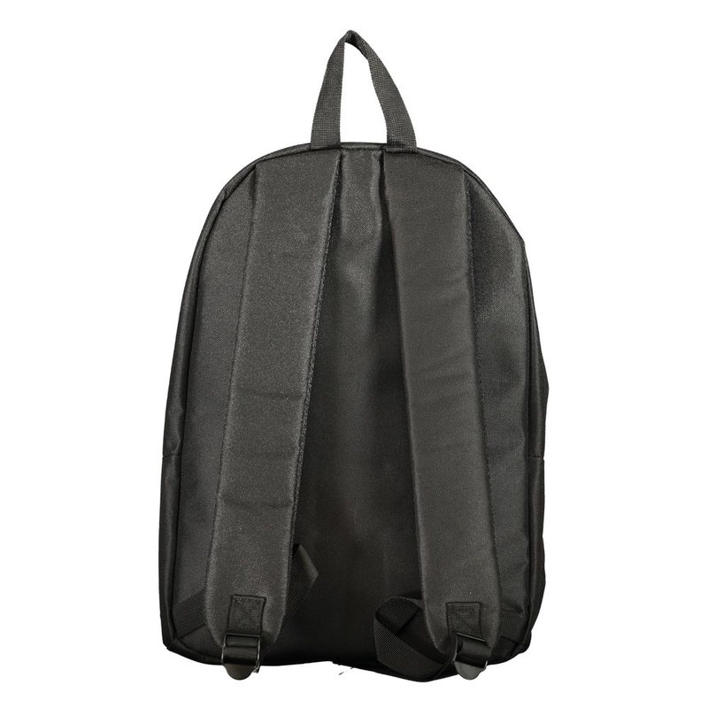 Black polyester men's backpack-null