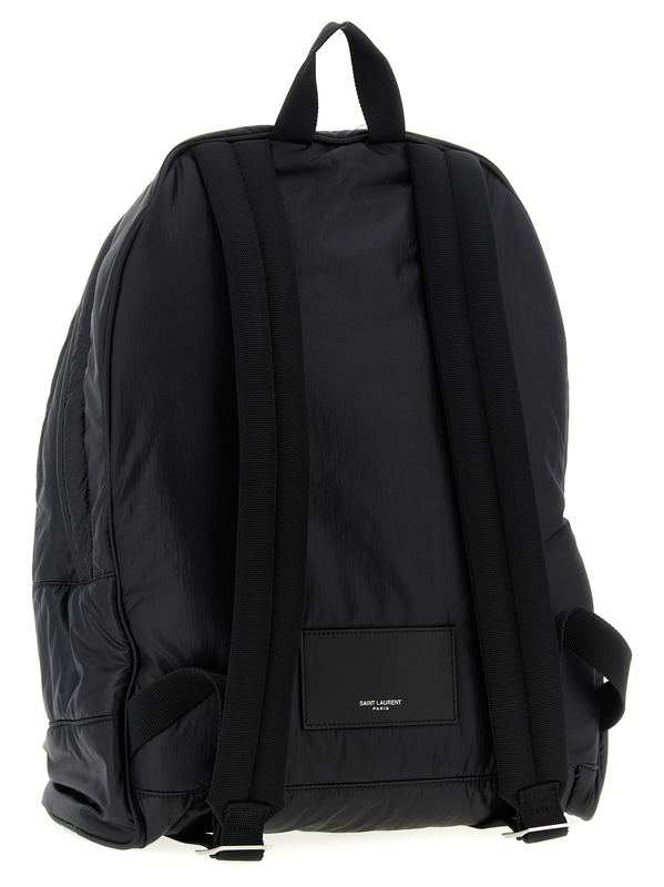 Black calfskin backpack-null